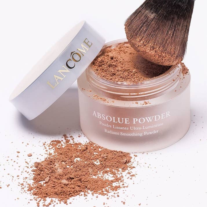 &quot;I can&#x27;t live without it! It has micro-sparkles!! It is amazing for dry skin because its formula reduces tightening, but it is made for all skin types. I hate using powders to set my foundation since I have such dry skin, but I&#x27;ve never felt dry or cakey using this. I&#x27;ve gotten so many compliments on my glowy skin. I apply it with a damp beauty blender and dust the amount remaining in the lid over my neck and décolletage.&quot; —Hannah C.Get it from Lancôme for $58 (available in five shades).