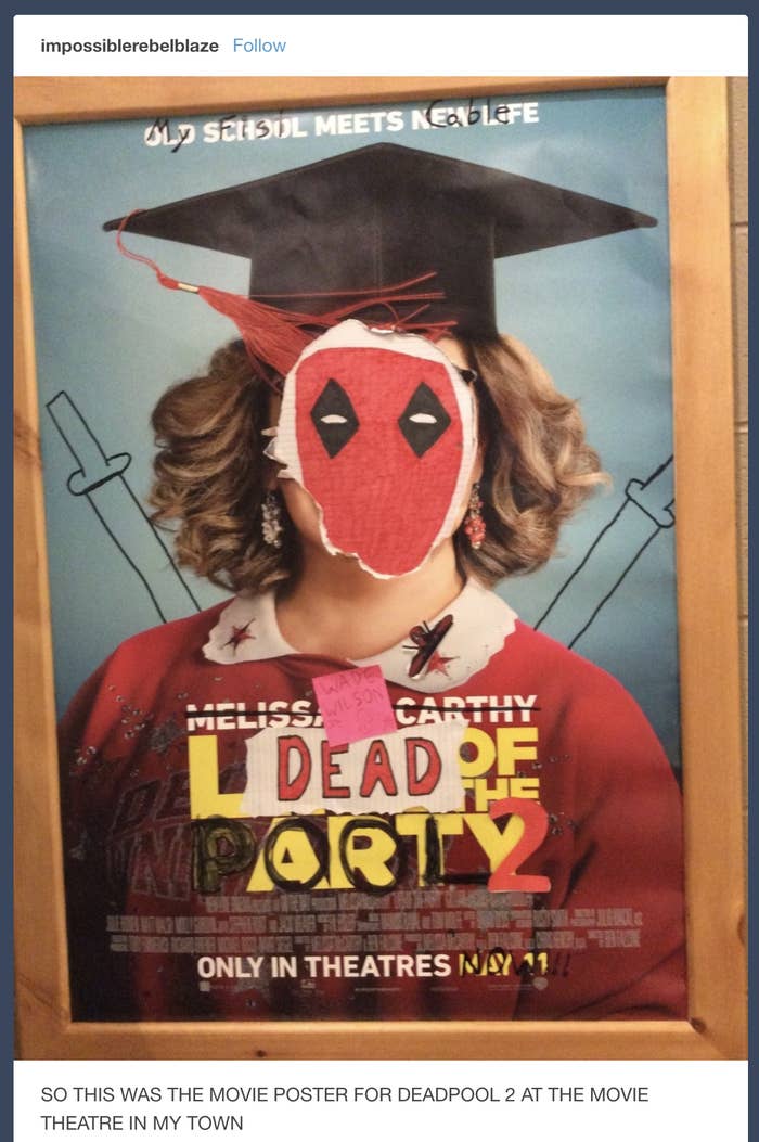 A Cinema Made Its Own Deadpool 2 Poster And, Sorry Ryan Reynolds, It's  Better Than The Real One