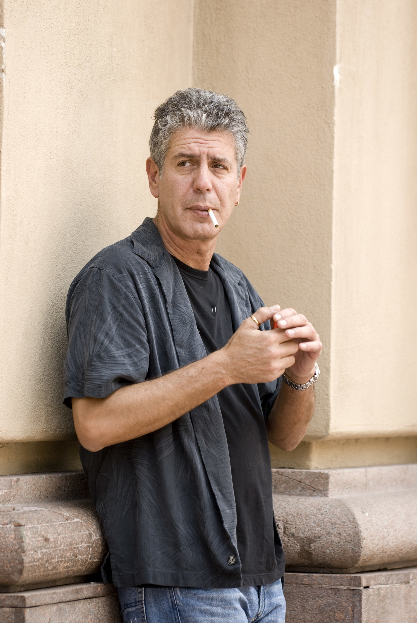 Anthony Bourdain at the Municipal Market in Sao Paulo, Brazil, while hosting No Reservations.