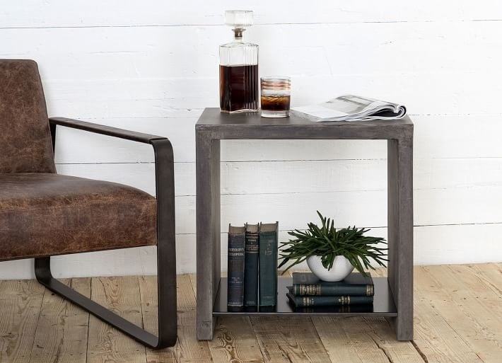 The West Elm Industrial Concrete Side Table.