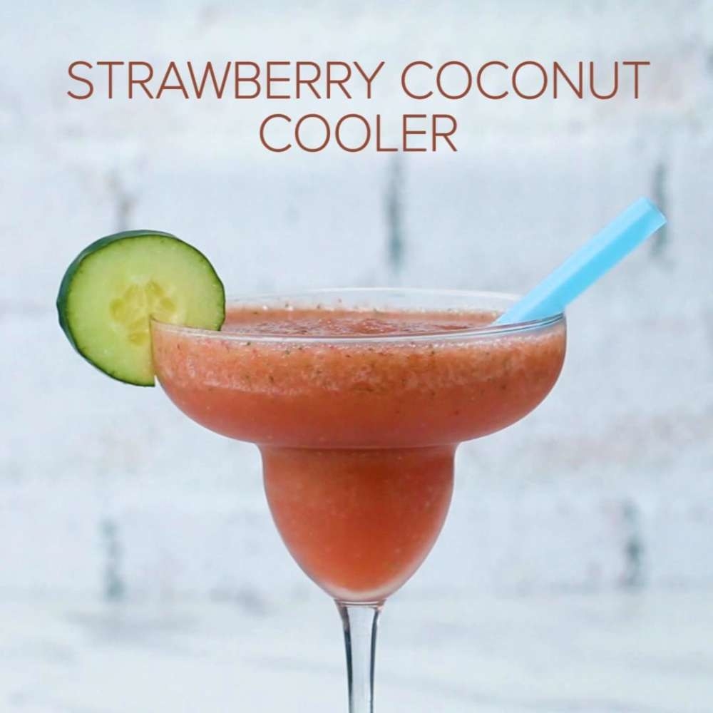 Strawberry coconut cooler