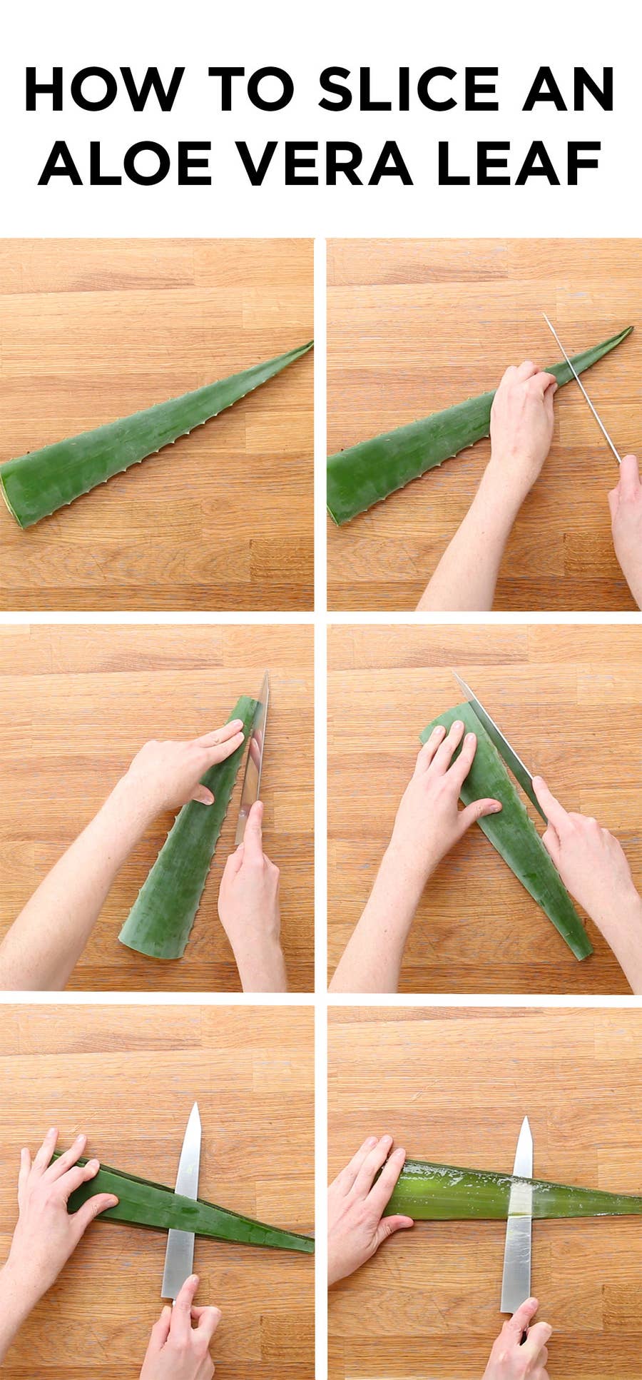 Here's How To Slice An Aloe Vera Leaf