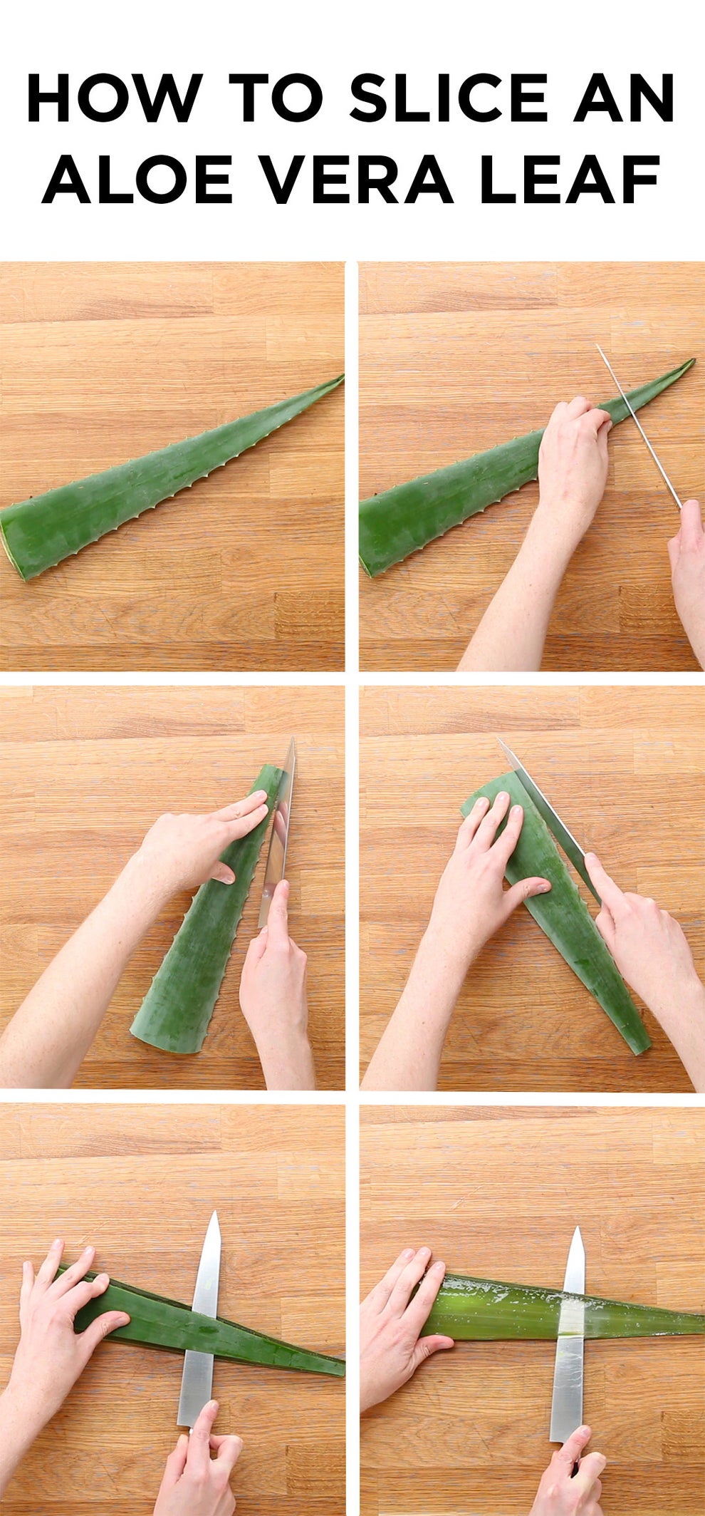 Here's How To Slice An Aloe Vera Leaf