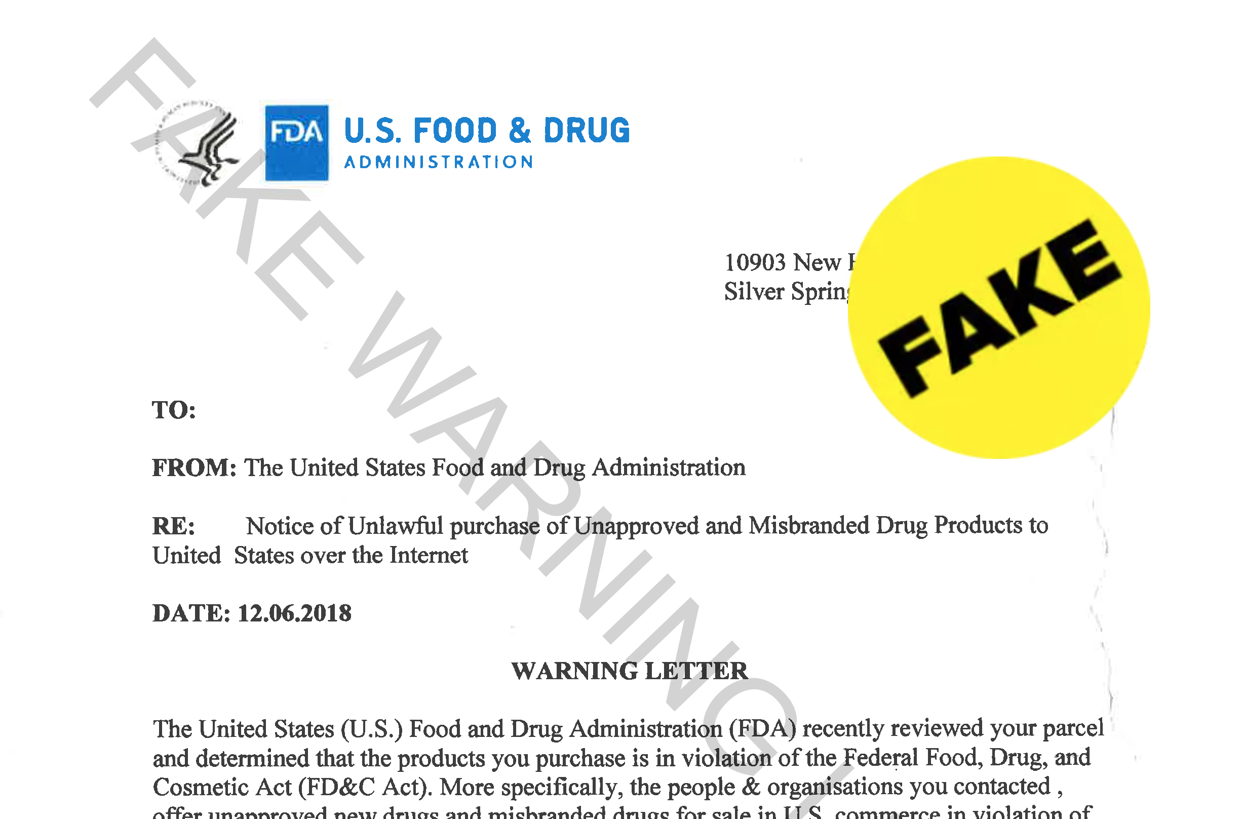 Fake Reditainer Products Advisory