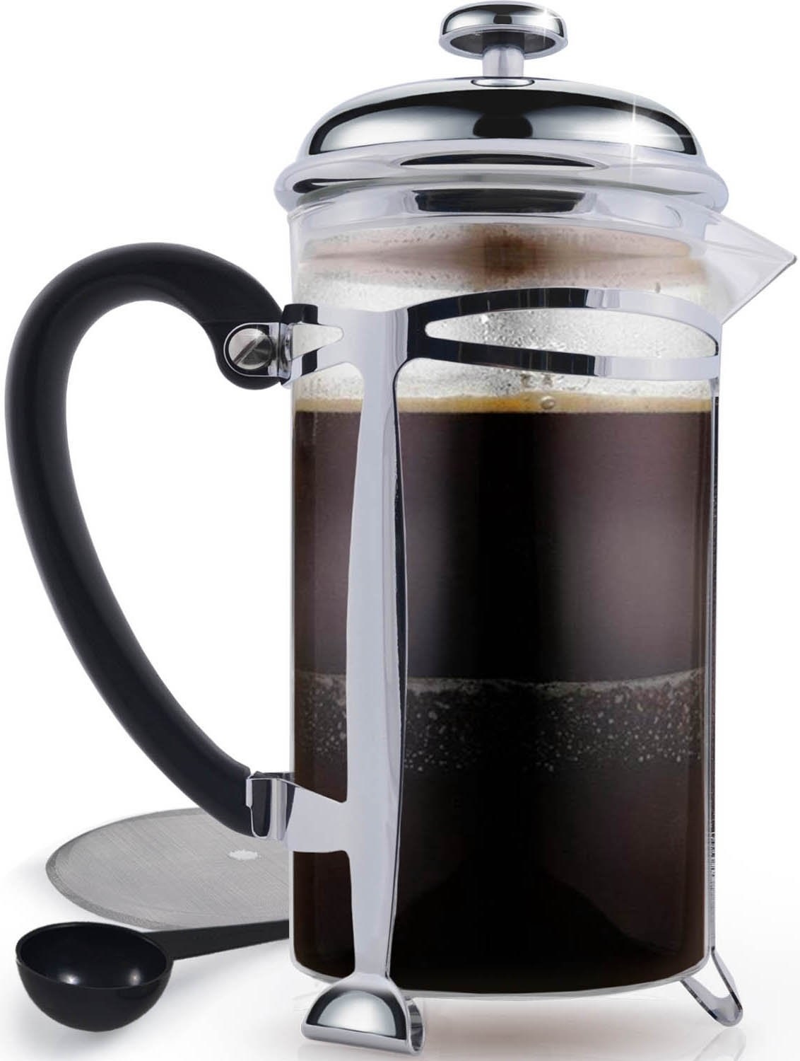 Promising review: "I use it for conventional hot coffee and for 'cold brew,' which is less acidic. (For those who haven't tried this, you put double or triple the usual amount of coffee, then use cold water to fill. Leave the carafe on the counter for six to seven hours, or overnight in the refrigerator, then press. The resulting brew is a concentrate that you mix with boiling water to the strength desired. It's delicious in iced coffee drinks. The concentrate will keep in the refrigerator for two to three weeks!)" —arctic-wolfieGet it from Amazon for $14.99.