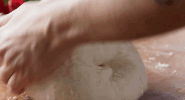 You need to roll the dough on top of itself, push forward, and repeat.