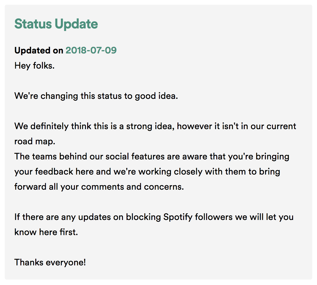 Spotify Still Won't Let Users Block Their Harassers On Its Platform