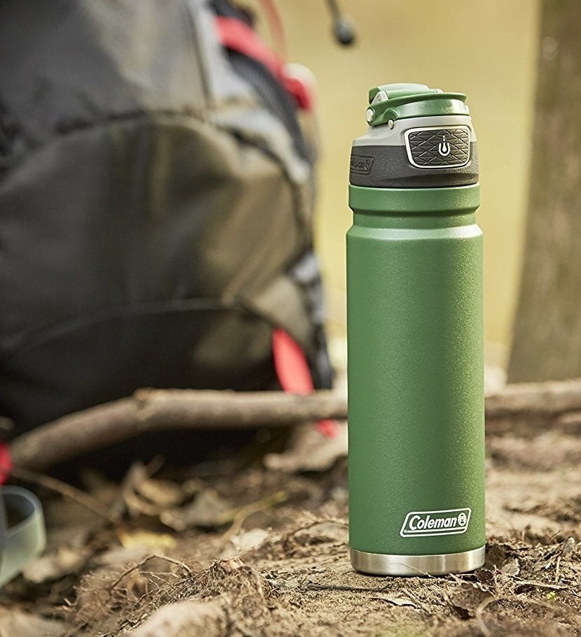 the olive green water bottle 