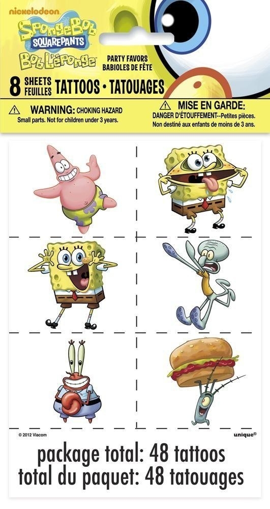 Price: $1.14 If your body is a journal of non-SpongeBob SquarePants stories, check out these other temporary-tattoos here!