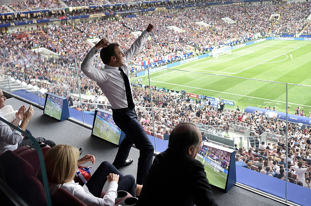 W杯フランス優勝 マクロン大統領の喜びっぷりが話題