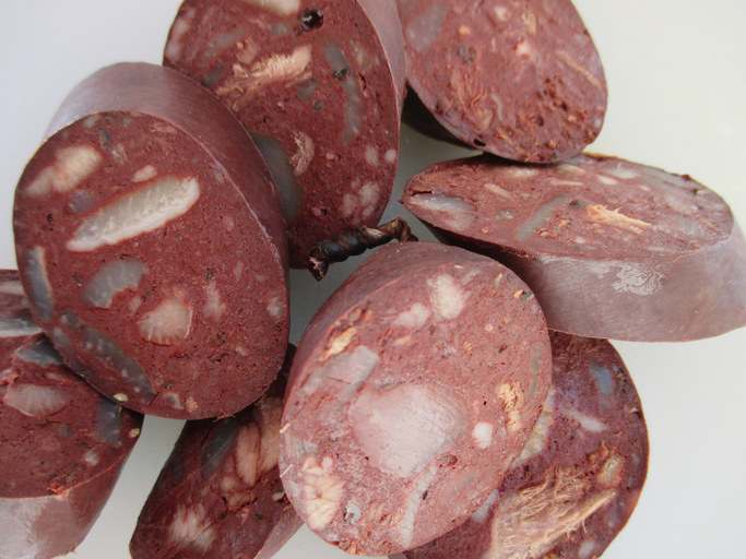 It's called boudin in French. When you really think about the concept of a blood sausage, it's gross, so just push the thought out of your head and try it, because it's actually amazing.