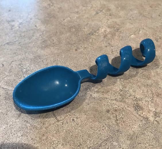 A spiral spoon