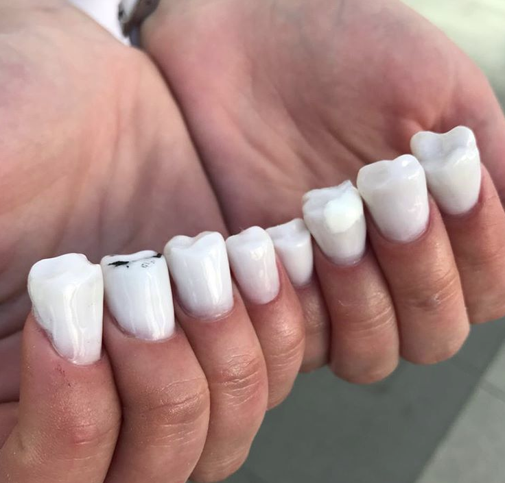 This Nail Art Looks Like Actual Human Teeth And It's Bizarrely Fascinating