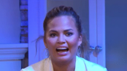Image result for chrissy teigen open mouth gif