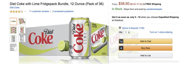 is diet coke with lime discontinued