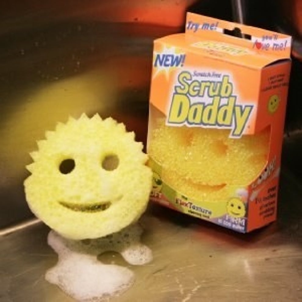 Scrub Daddy Shark Tank Sponge Smiley Face Scratch Free Scrubber 3 Pack :  : Home Improvement