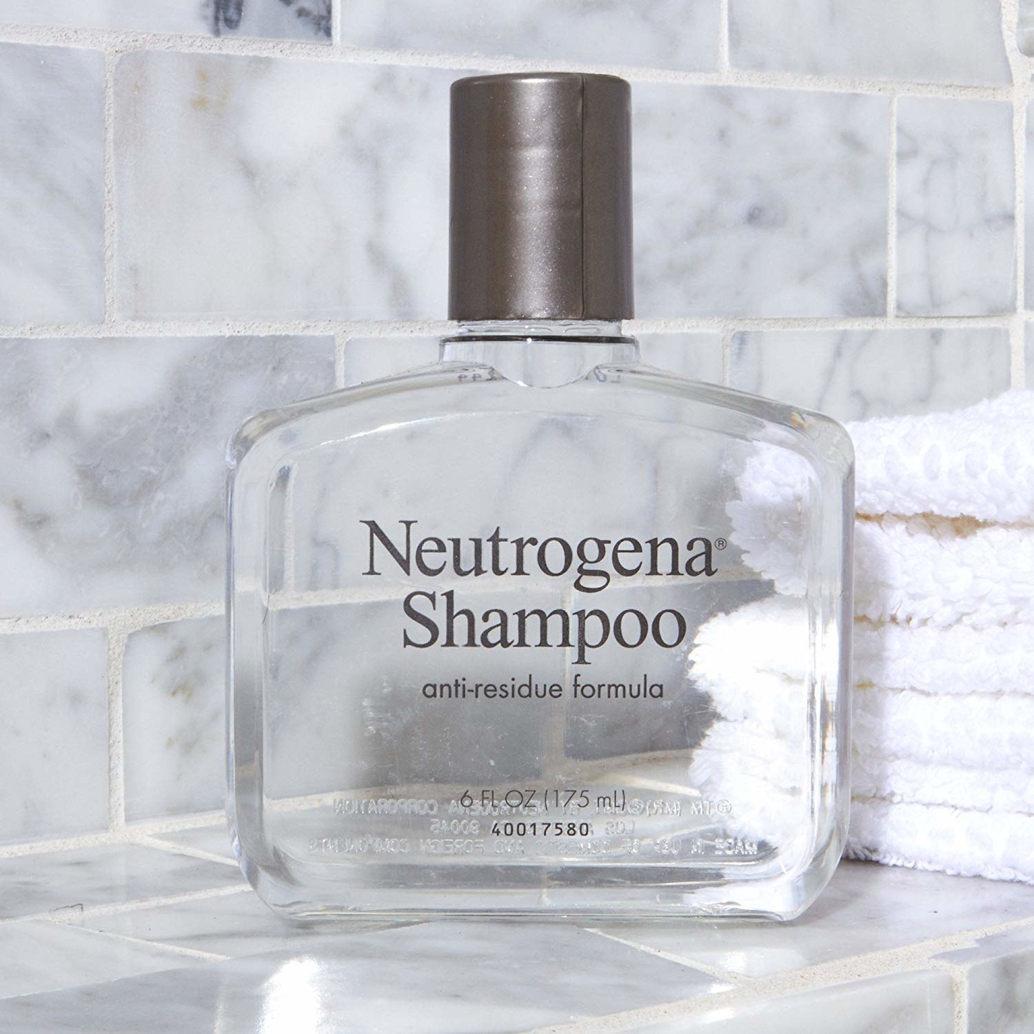 The bottle of shampoo