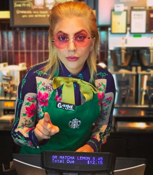 Gaga as a barista