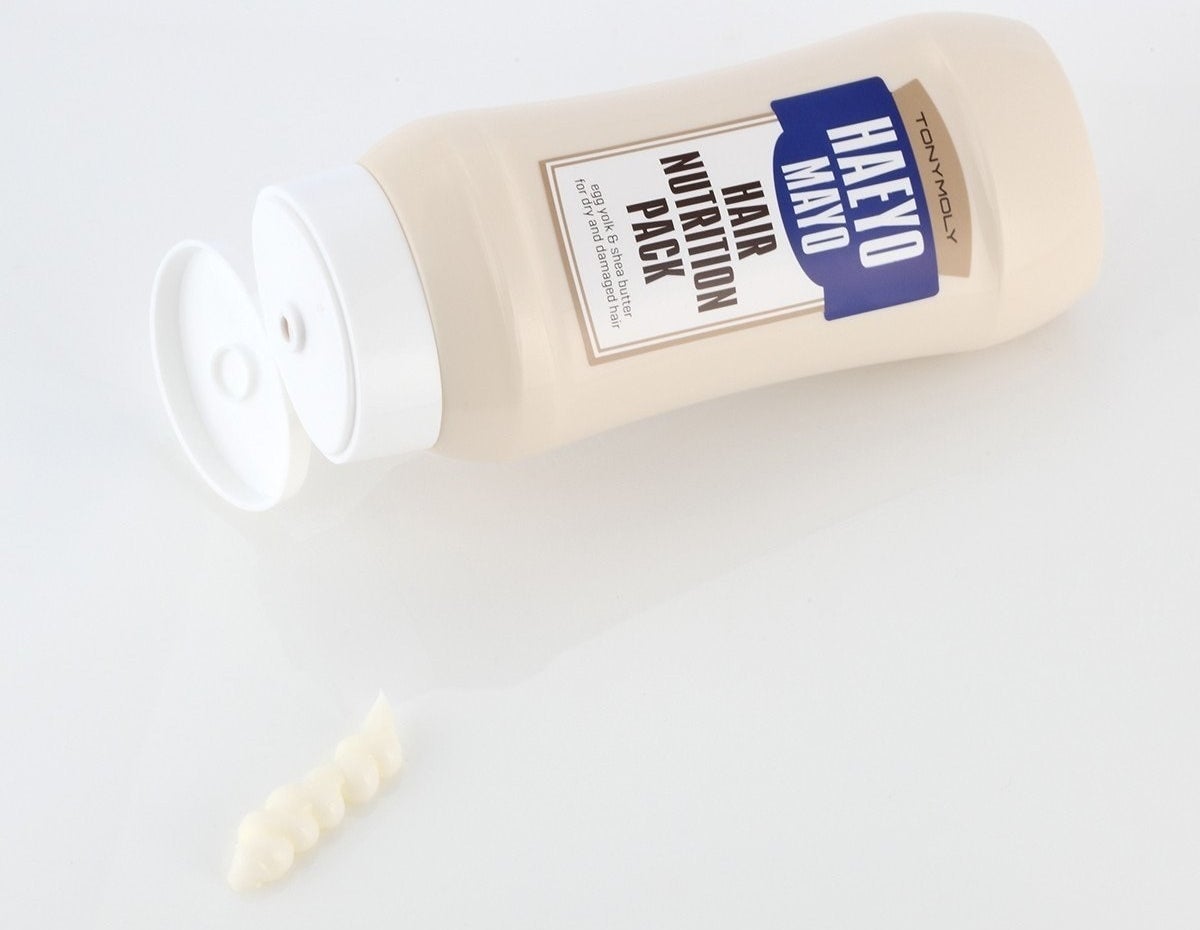 The bottle which looks like a tube of mayonnaise 