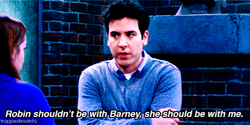 I have watched HIMYM nine times through and every single time, Ted and Robin still mess with my heart. After all of that back and forth it ends up working for them in the end. I love it. —annat123