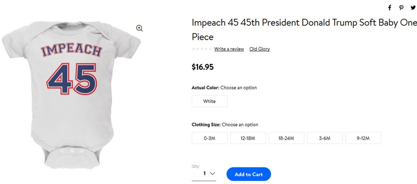 Walmart Took "Impeach 45" Shirts Off Its Website After Backlash From ...