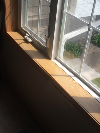 window sill looking fresh and convincingly wood