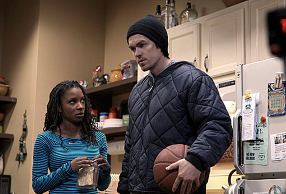 to portraying husband and wife on Shameless, Steve Howey (Kevin) and Shanol...