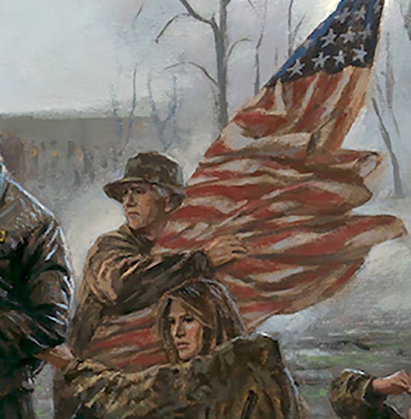 Someone Actually Painted Trump Draining The Swamp And It S Truly