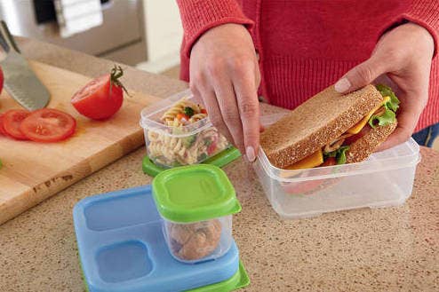In This Space bento box lunch containers (3 pack, 39 ounces) - bento boxes  for adults, lunch boxes for kids, 3 compartment food containers wi