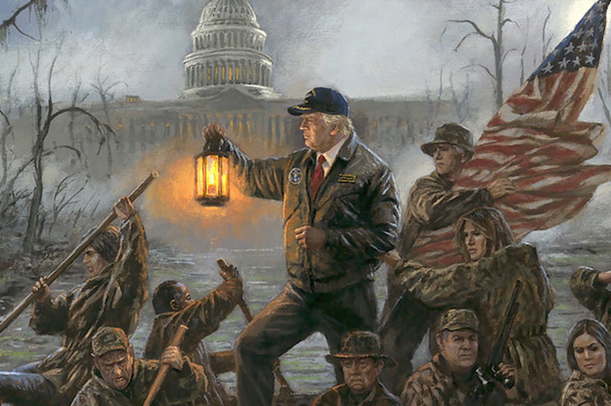 Someone Actually Painted Trump Draining The Swamp And It's Truly Incredible