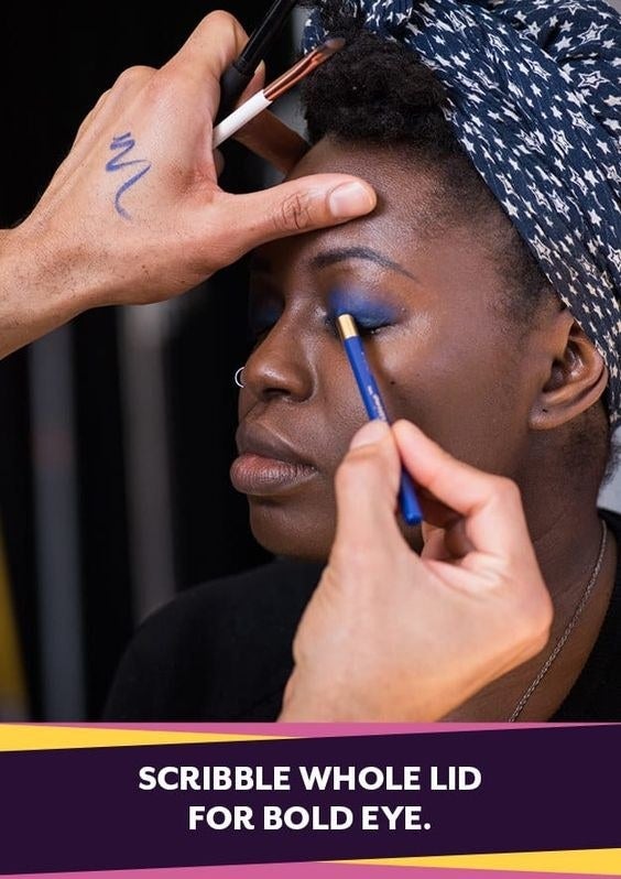 Celebrity makeup artist (hello, Beyoncé, Kim Kardashian, and Serena Williams), Sir John, gave us step-by-step tutorials for unique yet totally achievable makeup looks. Check out all his easy-to-follow tutorials!Get L'Oréal cobalt blue eyeliner from Amazon for $5.74.