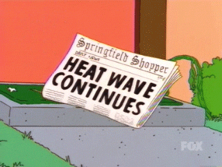 Image result for cartoon heat wave in january