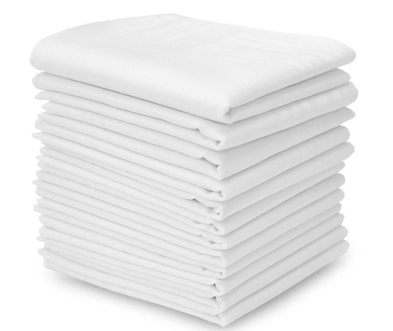 A stack of folded handkerchiefs. 