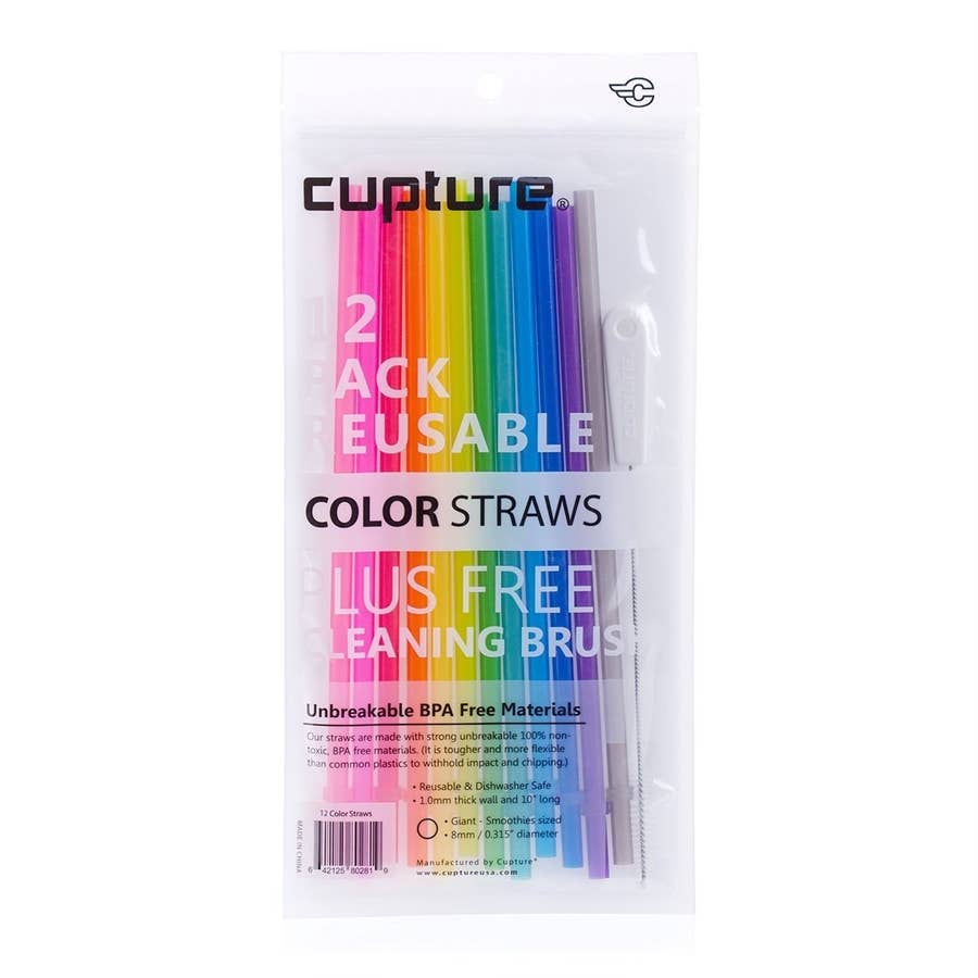 Reusable Straws - Aqua Blue & Clear Glass - Last Straw – totally plastic  free