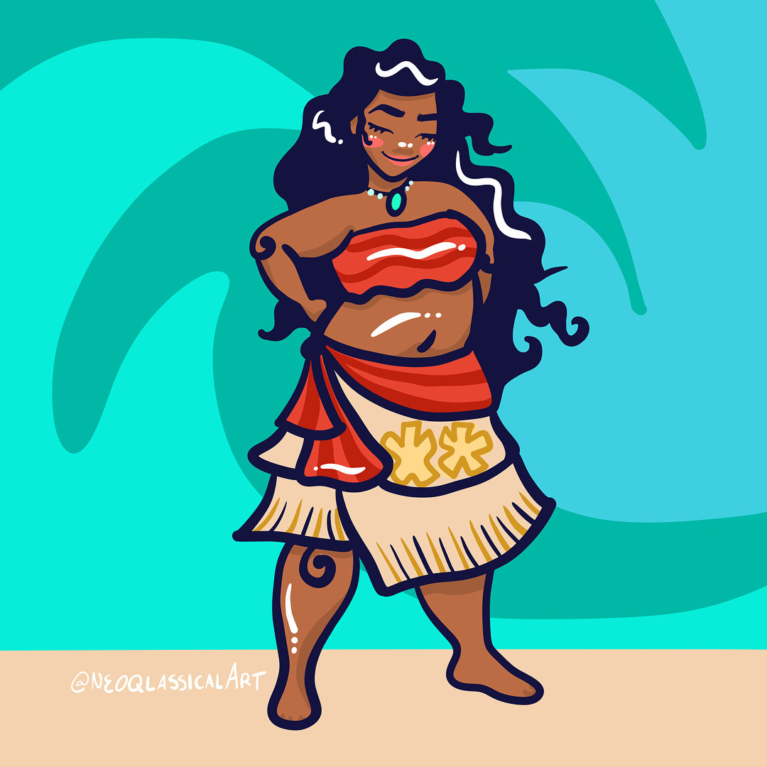 This Artist Drew Plus Size Disney Princesses To Promote Body Positivity In Movies