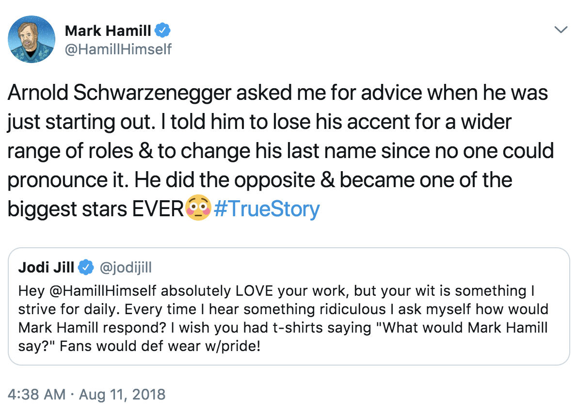 Mark Hamill reclaims his good name on Twitter