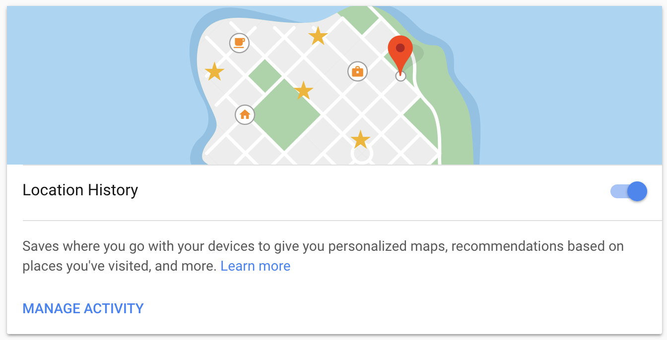 What app saves location history?