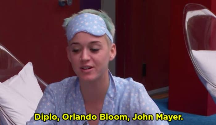 She said Diplo, Orlando Bloom, John Mayer