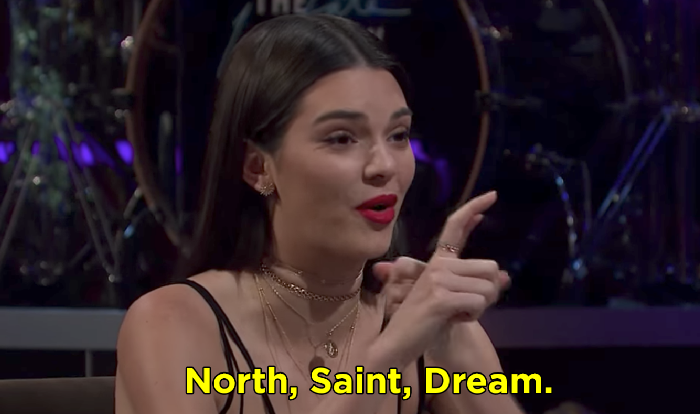 Kendall said North, Saint, Dream