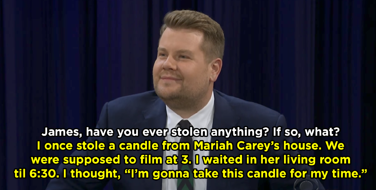 James Cordon admits he stole a candle from Mariah