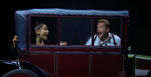 Ariana Grande And James Corden Sang A Titanic Medley Of
