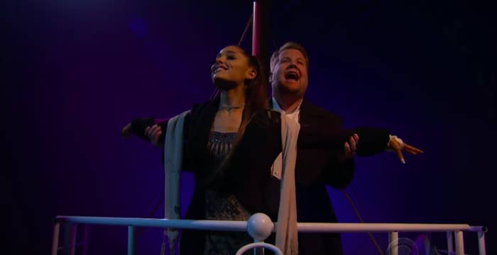 Ariana Grande And James Corden Sang A Titanic Medley Of Pop Songs And It Was Amazing
