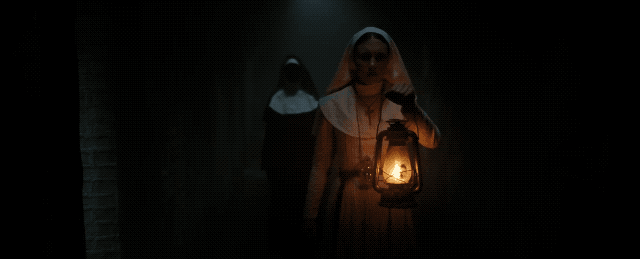 Image result for the nun jumpscare gif