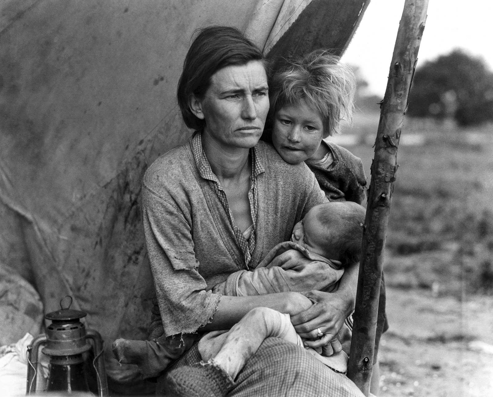 black and white great depression