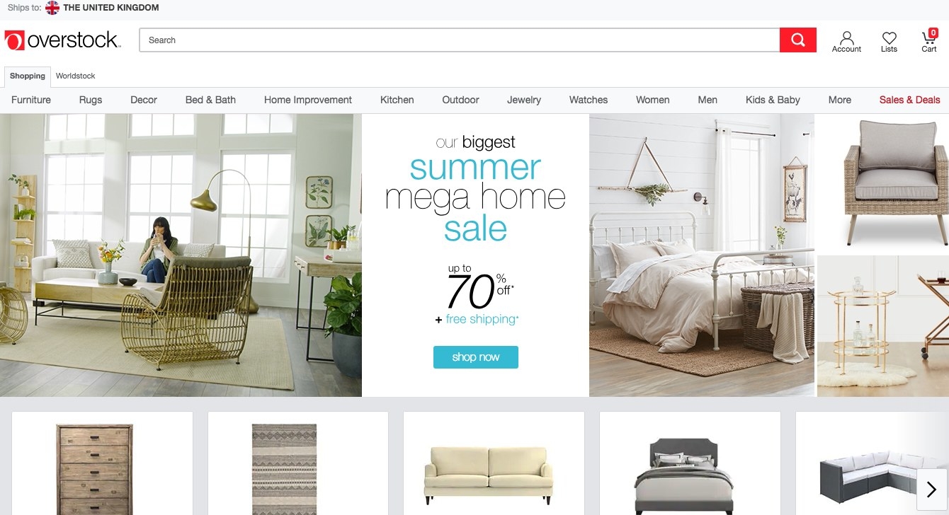 If you're thinking of redecorating check out Overstock, they let everyone pay in bitcoin and are delivering to loads of countries worldwide!