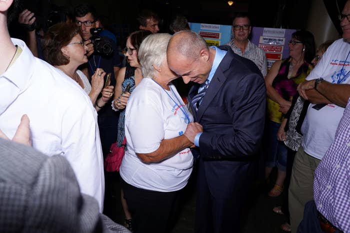 Avenatti in Iowa last week.