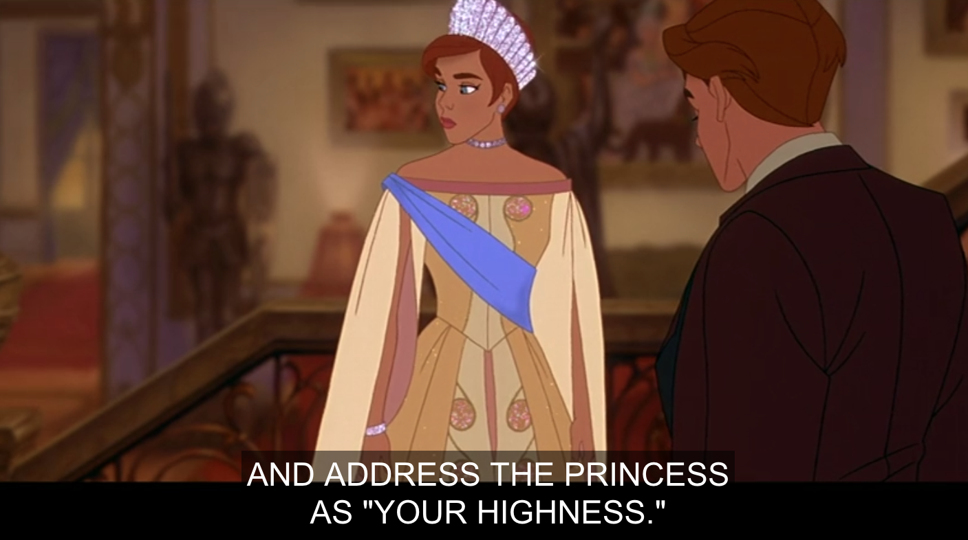 And don't say she's not a princess because they definitely say in the movie that she is. Take it up with Fox, not me.