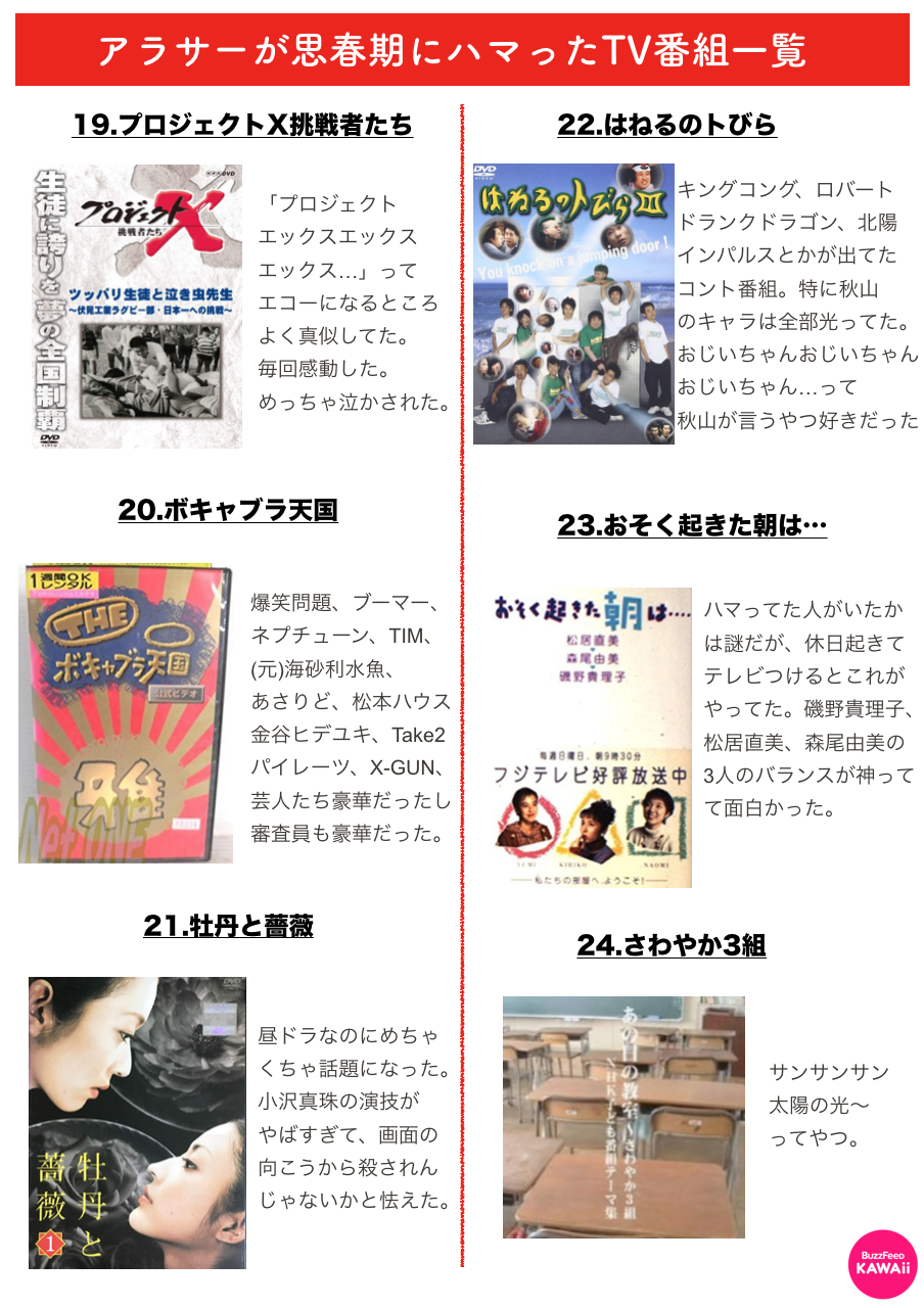 泣けるほど懐かしい…！アラサーが思春期にハマった「伝説的テレビ番組」たち