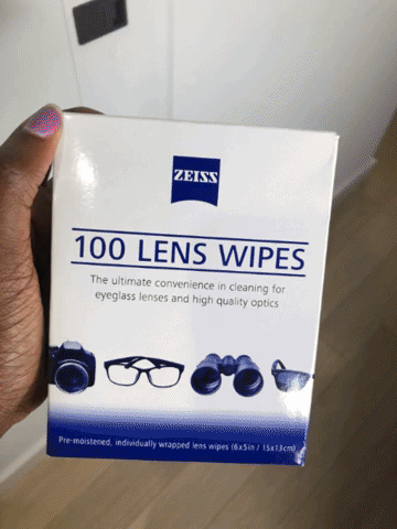 Zeiss Lens Cleaning Wipes are truly my favorite glasses cleaners! My dad put me onto these and they're the best because they are multi-purpose. Once you use these gentle wipes to clean the raindrops off your glasses (my pet peeve), you can use them to wipe off your phone (plus the camera), and your laptop! I even sometimes use them if I see a spot on my mirror. And best of all — they do NOT leave streaks!Promising review: "You simply CANNOT beat these for the ease in use or the great results! They are awesome for cleaning glasses, but also for wiping off the PC screen, iPad, smartphone screen, sunglasses straps, you name it! Now we keep some around the car in case you get your hands sticky, pop one out and wipe off, and it removes any sticky feeling, as well as helps to get rid of bacteria (especially if you don't have any sanitizing gel handy)! You will find they really help you out on a day to day basis." —Been there, tried thatGet them from Amazon for $14.90+ (available is five sizes).