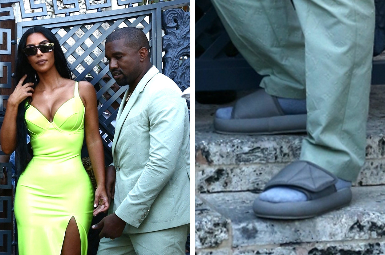 Kanye West is apparently team socks and sandals